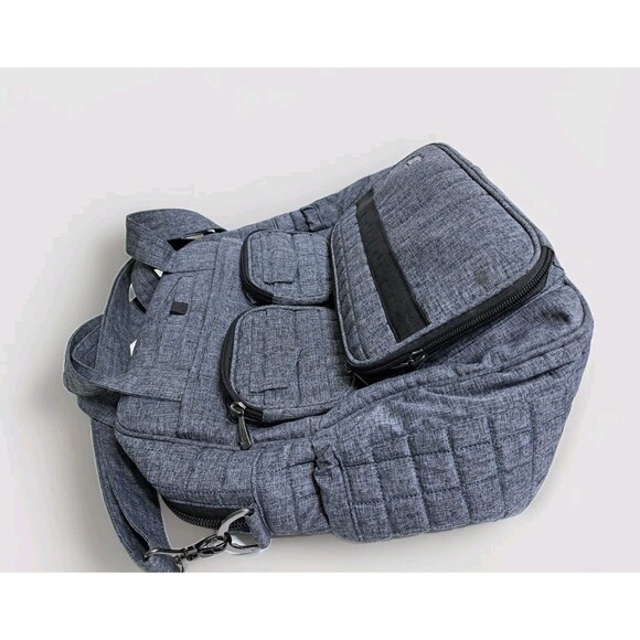 Lug Overnight Travel Gym Tote Puddle Jumper Quilted Gray Bag Carry On - Picture 5 of 13